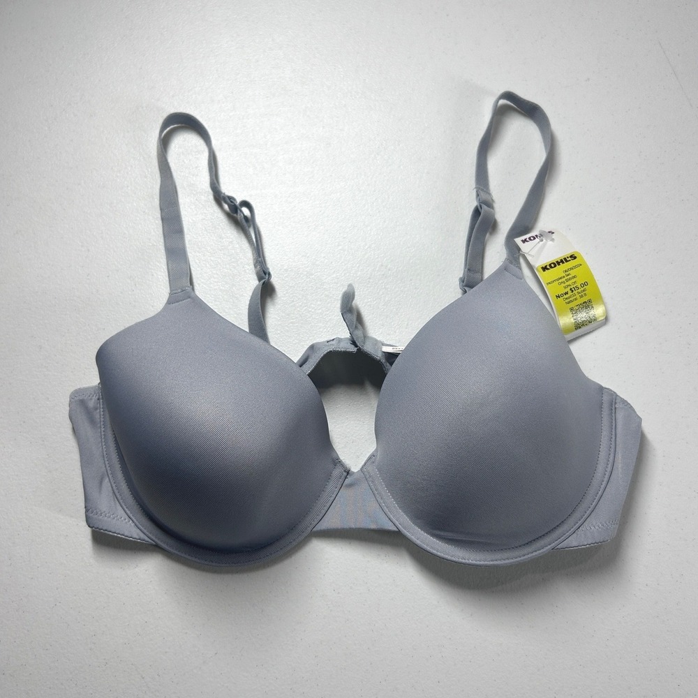 So Intimates‎ T-shirt Bra 38B Light Gray Underwire Adjustable Straps NEW